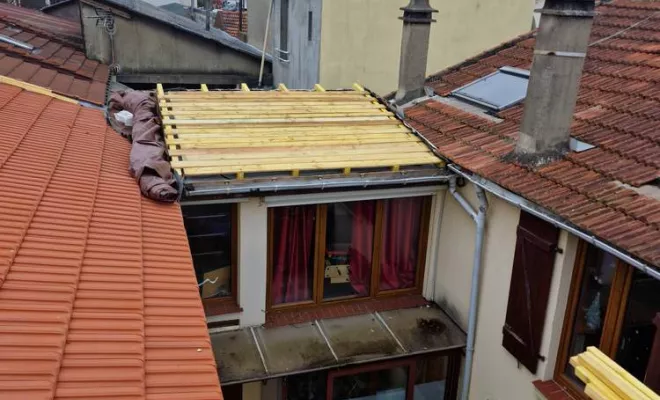 Installation de charpente, Rosny-sous-Bois, Brion Couverture